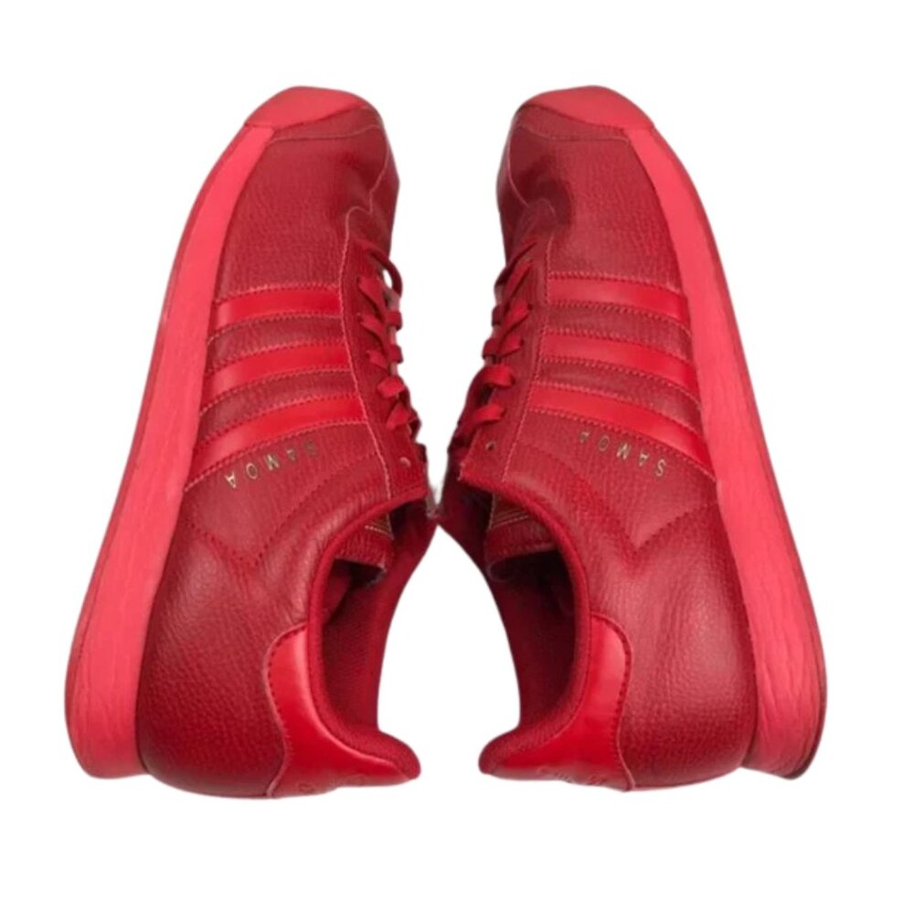 ADIDAS - Adidas Men’s Samoa Red Lace-up Sneakers Size 10.5 - Picture 2 of 7